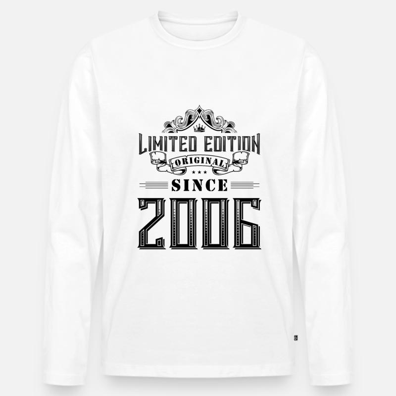 2006 limited edition - Männer Premium Bio Langarmshirt - Weiß