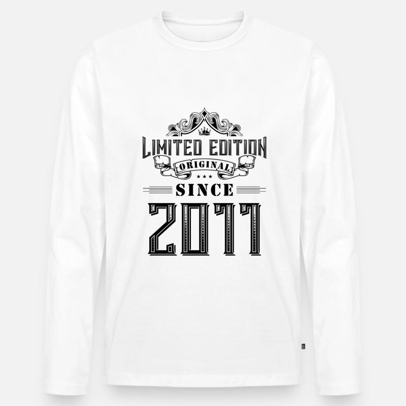 2011 limited edition - Männer Premium Bio Langarmshirt - Weiß