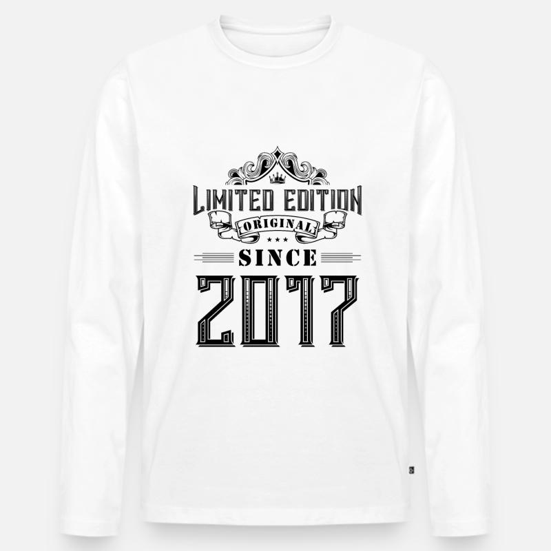 2017 limited edition - Männer Premium Bio Langarmshirt - Weiß