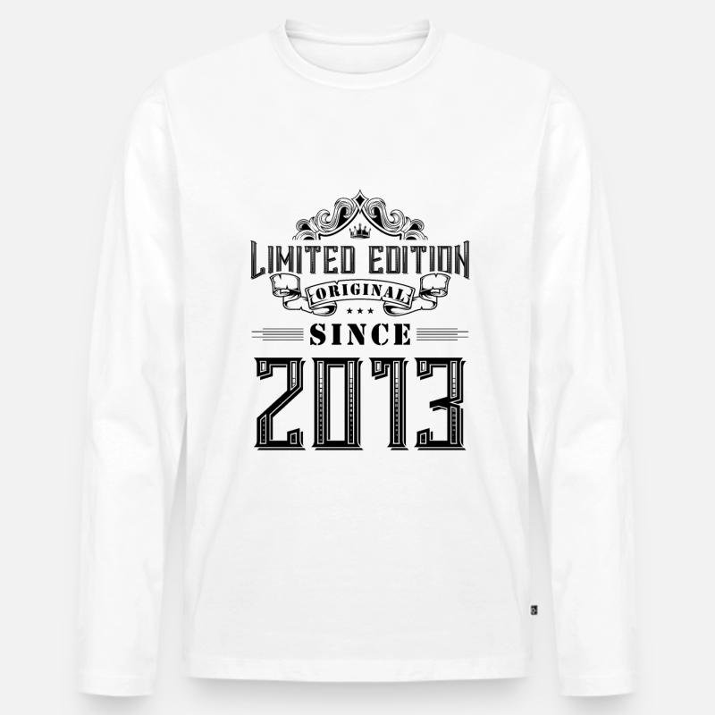 2013 limited edition - Männer Premium Bio Langarmshirt - Weiß
