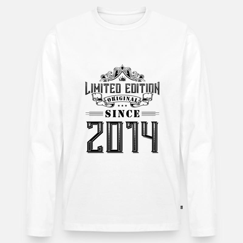 2014 limited edition - Männer Premium Bio Langarmshirt - Weiß
