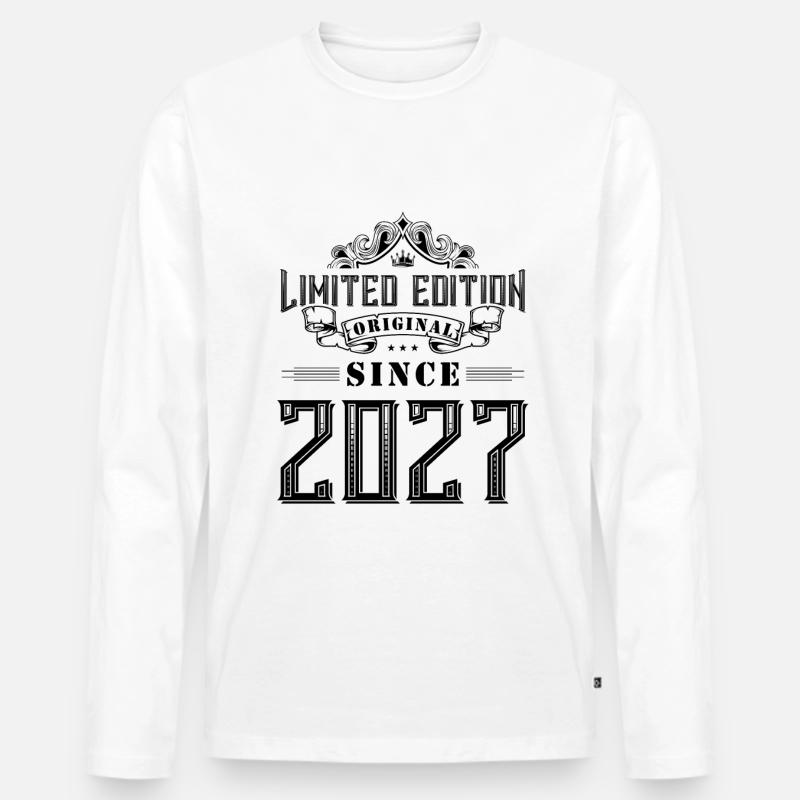 2027 limited edition - Männer Premium Bio Langarmshirt - Weiß