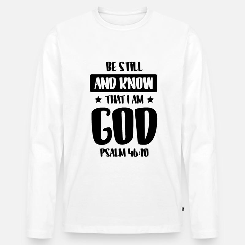 gott bibel - Männer Premium Bio Langarmshirt - Weiß