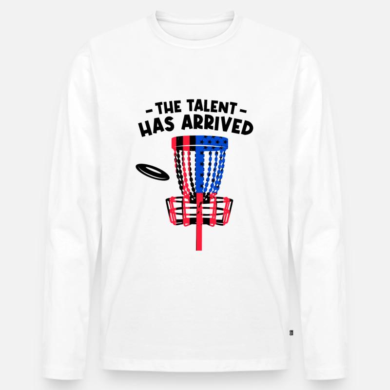 Das Talent ist da - Männer Premium Bio Langarmshirt - Weiß