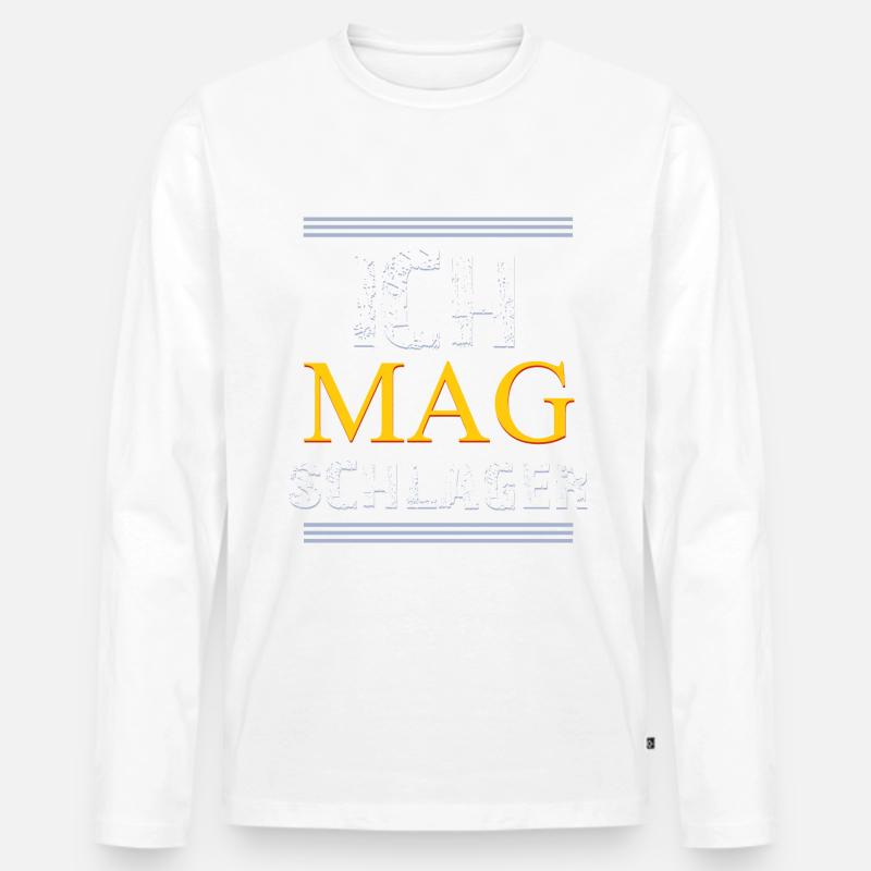 Ich mag Schlager - Männer Premium Bio Langarmshirt - undefined