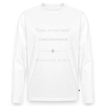 Downton Abbey Lord Grantham Game, Set & Match - Männer Premium Bio Langarmshirt - Weiß - Vorne - Nico (187cm)