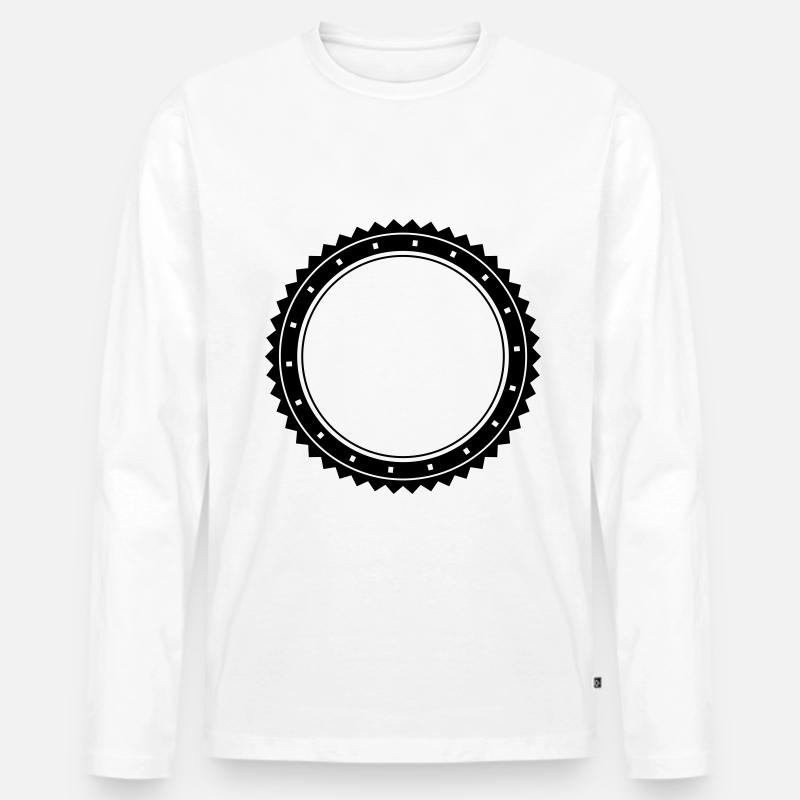 kreis emblem - Männer Premium Bio Langarmshirt - Weiß