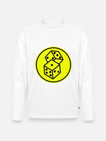 Dice Casino Symbol - Men's Premium Organic Long Sleeve Shirt - white