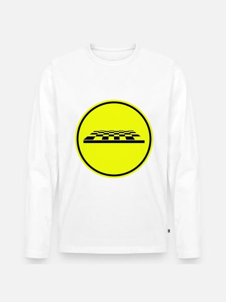 Chessboard symbol - Men's Premium Organic Long Sleeve Shirt - white