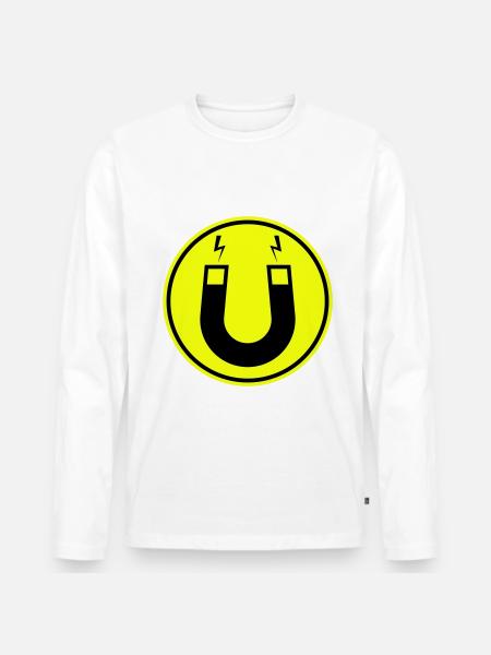 Horseshoe magnet - Men's Premium Organic Long Sleeve Shirt - white