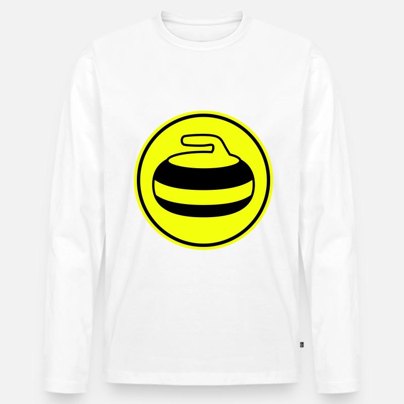 Curling sport - Männer Premium Bio Langarmshirt - Weiß