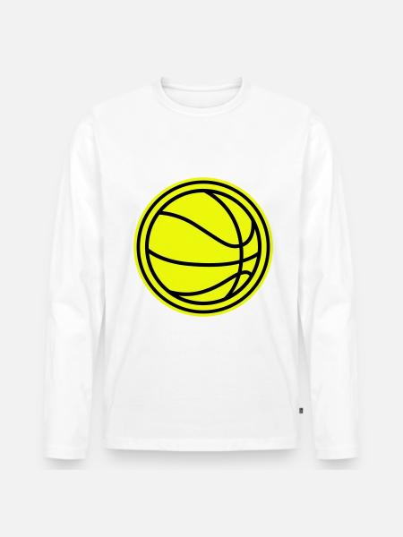 Basketball - Men's Premium Organic Long Sleeve Shirt - white