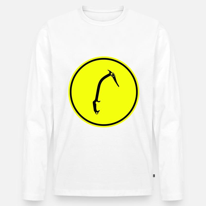 Kletterausrüstung eispickel - Männer Premium Bio Langarmshirt - Weiß