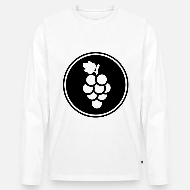weintrauben - Männer Premium Bio Langarmshirt - Weiß