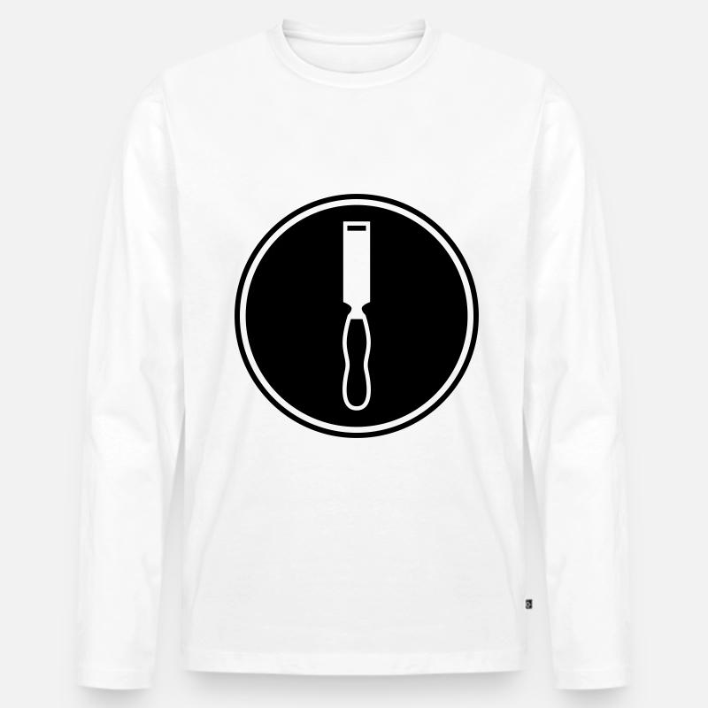 Werkzeug Symbol - Männer Premium Bio Langarmshirt - Weiß
