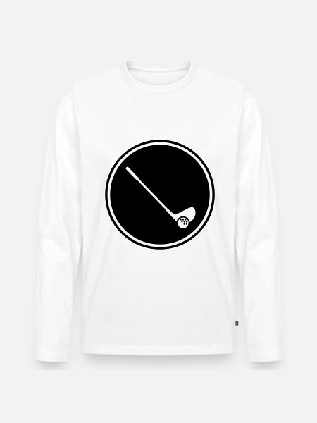 Golf symbol - Men's Premium Organic Long Sleeve Shirt - white