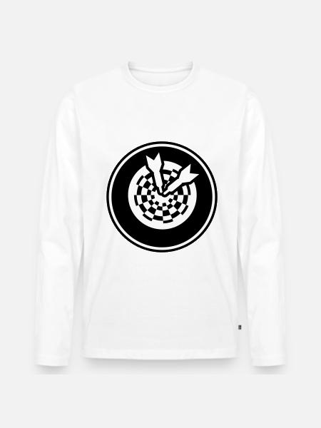 Darts 180 Symbol - Men's Premium Organic Long Sleeve Shirt - white