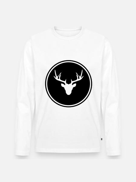 Deer deer icon - Men's Premium Organic Long Sleeve Shirt - white