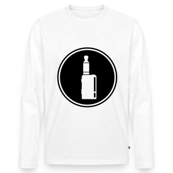 E-Zigarette Silhouette - Männer Premium Bio Langarmshirt - Weiß - Vorne - Nico (187cm)