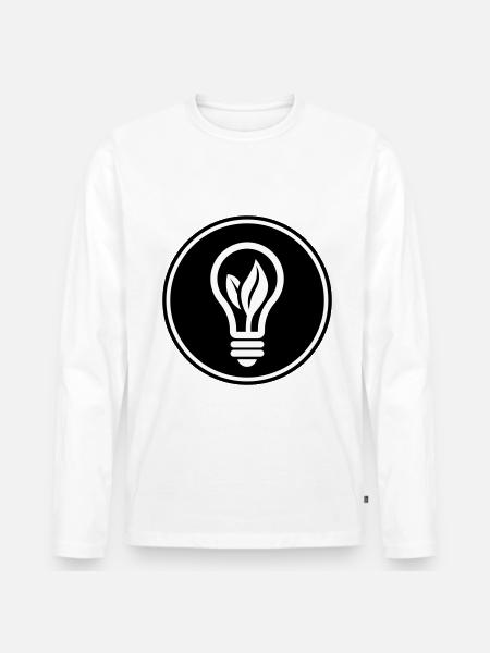 Light bulb icon - Men's Premium Organic Long Sleeve Shirt - white