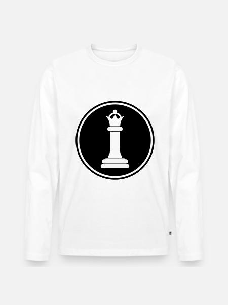 Chess piece queen - Men's Premium Organic Long Sleeve Shirt - white
