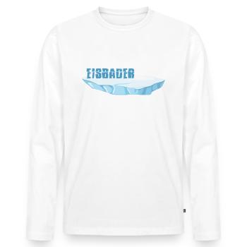 eisbaden winterschwimmer eisbad "eiswasser" - Männer Premium Bio Langarmshirt - Weiß - Vorne - Nico (187cm)