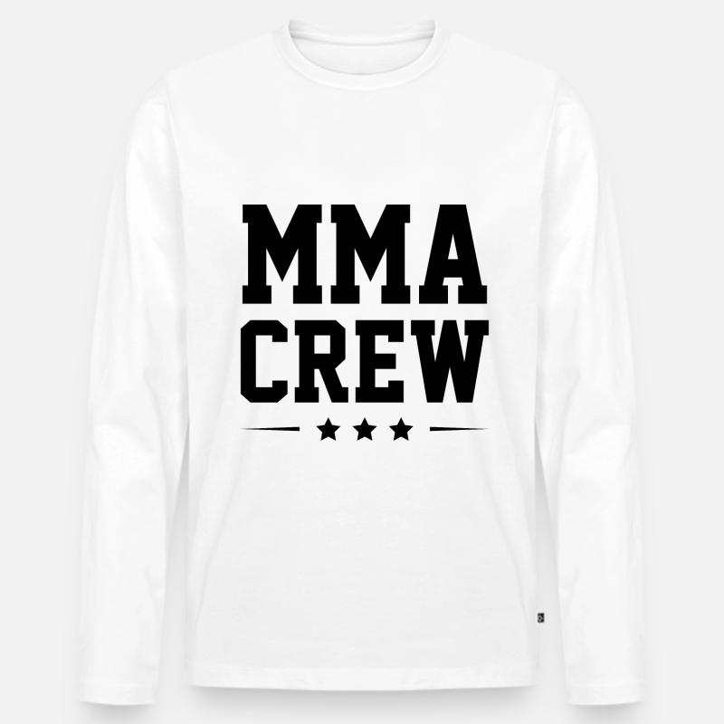 Mma Crew - Männer Premium Bio Langarmshirt - Weiß