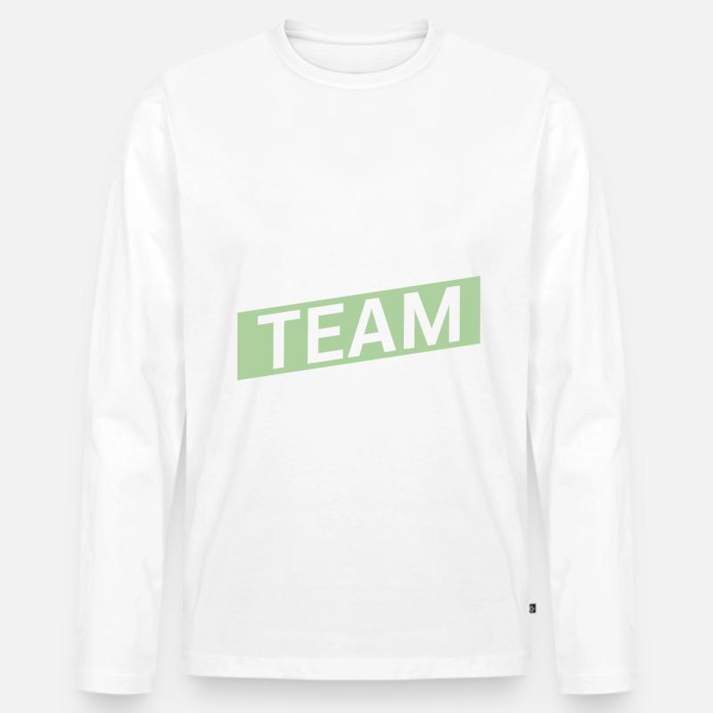 Xmas Team - Männer Premium Bio Langarmshirt - Weiß