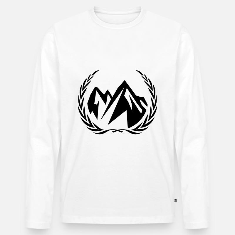 Berge Symbol - Männer Premium Bio Langarmshirt - undefined