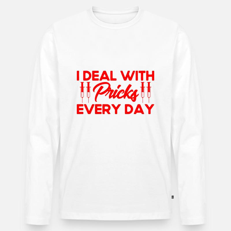 Phlebotomist Phlebotomy Phlebotomist Tech Geschen - Men's Premium Organic Long Sleeve Shirt - white