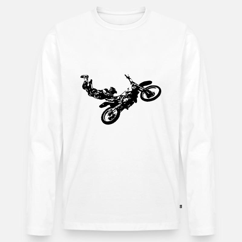 Die Moto! - Männer Premium Bio Langarmshirt - Weiß