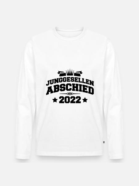 Junggesellenabschied 2022 - Männer Premium Bio Langarmshirt - Weiß