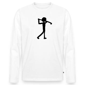 golf golf - Men's Premium Organic Long Sleeve Shirt - white - Front - Nico (187cm)