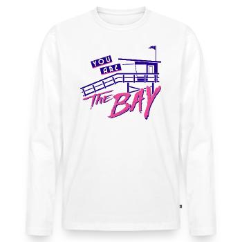 Baywatch You Are The Bay - Men's Premium Organic Long Sleeve Shirt - white - Front - Nico (187cm)