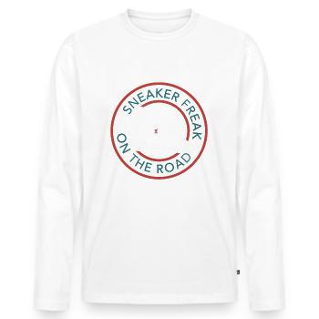Sneaker freak - Men's Premium Organic Long Sleeve Shirt - white - Front - Nico (187cm)