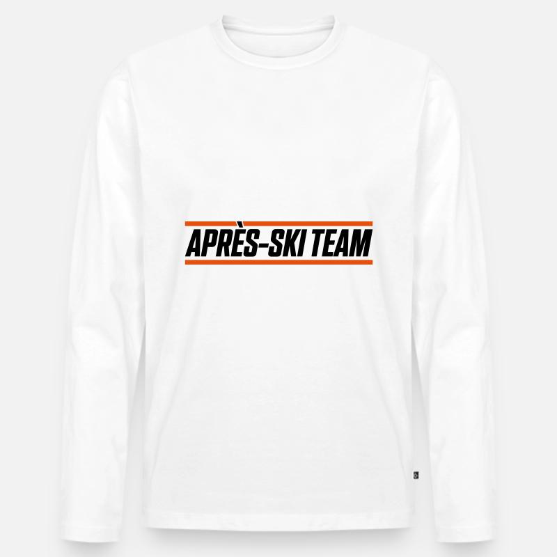 apres ski team - Männer Premium Bio Langarmshirt - Weiß