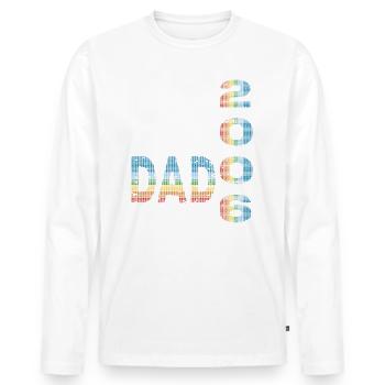 Bester Papa der Welt seit 2006 Vatertag - Männer Premium Bio Langarmshirt - Weiß - Vorne - Nico (187cm)