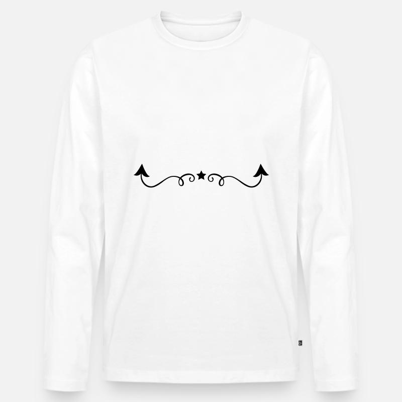 ornamente element pfeil - Männer Premium Bio Langarmshirt - Weiß