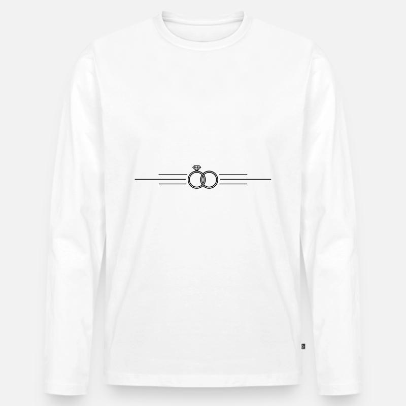 eheringe symbol ringe - Männer Premium Bio Langarmshirt - undefined