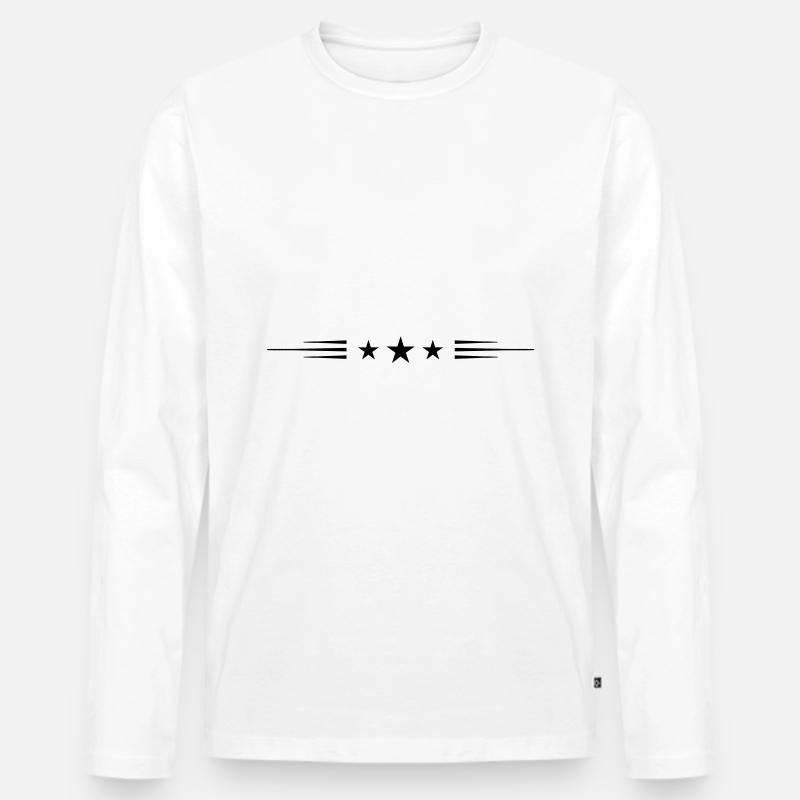 stern linie element symbol - Männer Premium Bio Langarmshirt - Weiß