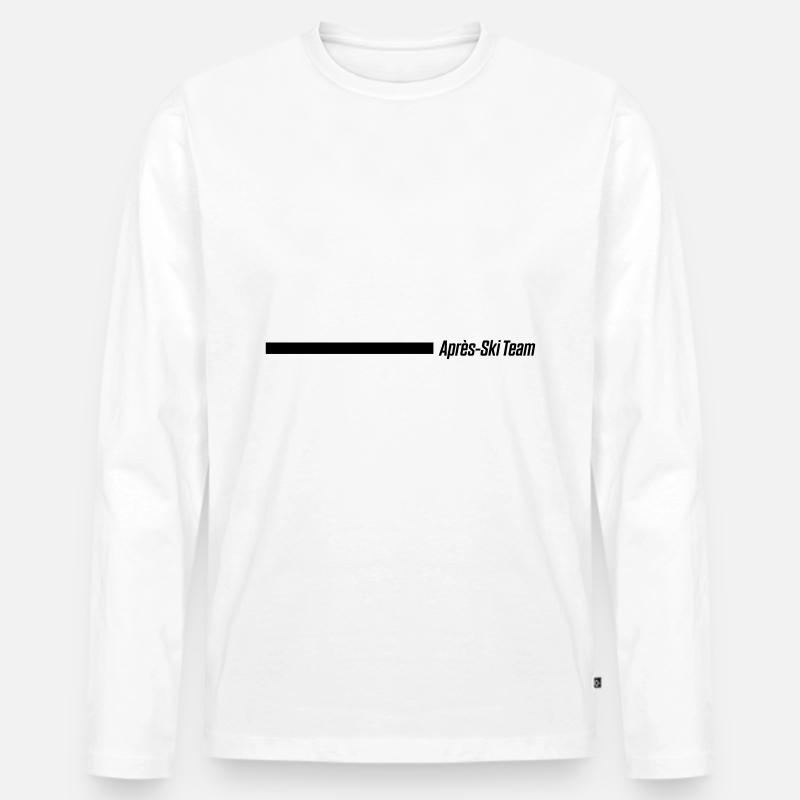 apres ski team - Männer Premium Bio Langarmshirt - Weiß