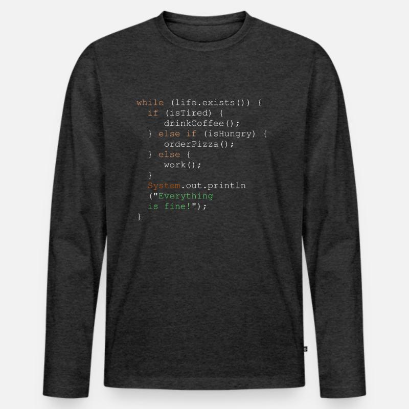 Programmierung, Programmierer und Programmcode Männer Premium Bio Langarmshirt