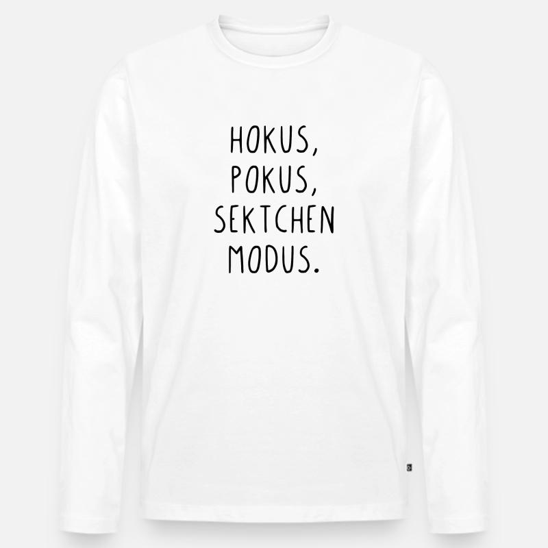 Hokus pokus sektchen modus - Männer Premium Bio Langarmshirt - Weiß
