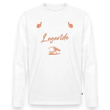 Busfahrer Legende Berufskraftfahrer Geschenk - Männer Premium Bio Langarmshirt - Weiß - Vorne - Nico (187cm)