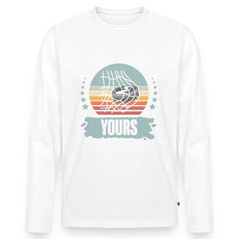 Eishockey Hockey sur glace - T-shirt manches longues Premium bio Homme - blanc - Devant - Nico (187cm)