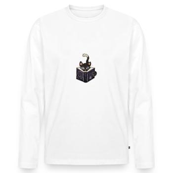 That's What I Do I Read Books And I Know Things - Men's Premium Organic Long Sleeve Shirt - white - Front - Nico (187cm)