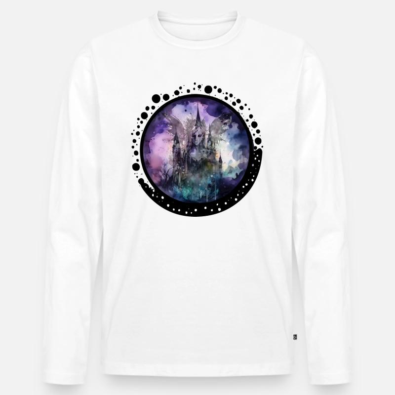 CircleFairy2 - Männer Premium Bio Langarmshirt - Weiß