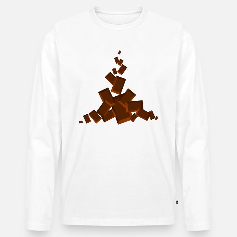 Schokolade Schoki Süßigkeit Süß - Männer Premium Bio Langarmshirt - undefined