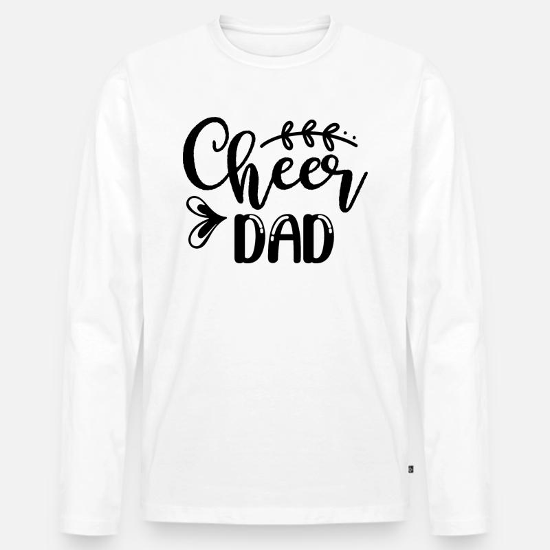 Cheer Dad - Männer Premium Bio Langarmshirt - Weiß