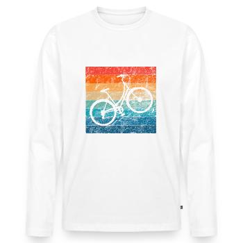 I'm the engine - funny bike saying - Men's Premium Organic Long Sleeve Shirt - white - Front - Nico (187cm)